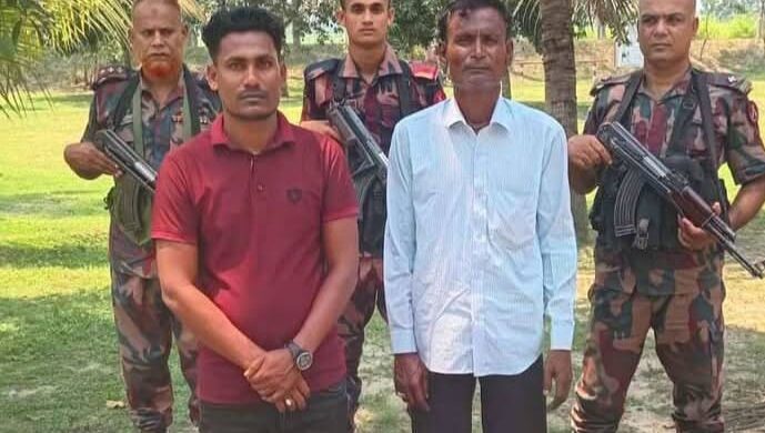 ঝিঁনাইদহের মহেঁপুর সিমান্তে ফেনসিডিল সহ ১৭ জন কে আ/ট/ক করে মহেঁশপুর (৫৮) বিজিবি