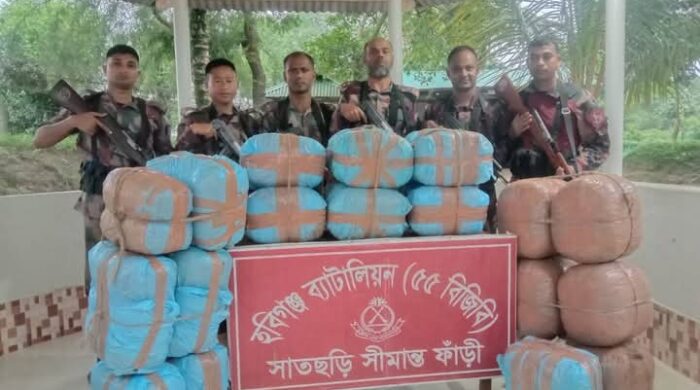 হবিগঞ্জ সীমান্তে বিজিবির অভিযান :এক মাসে ৫ কোটি টাকার মাদক ও চোরাচালান পণ্য জব্দ